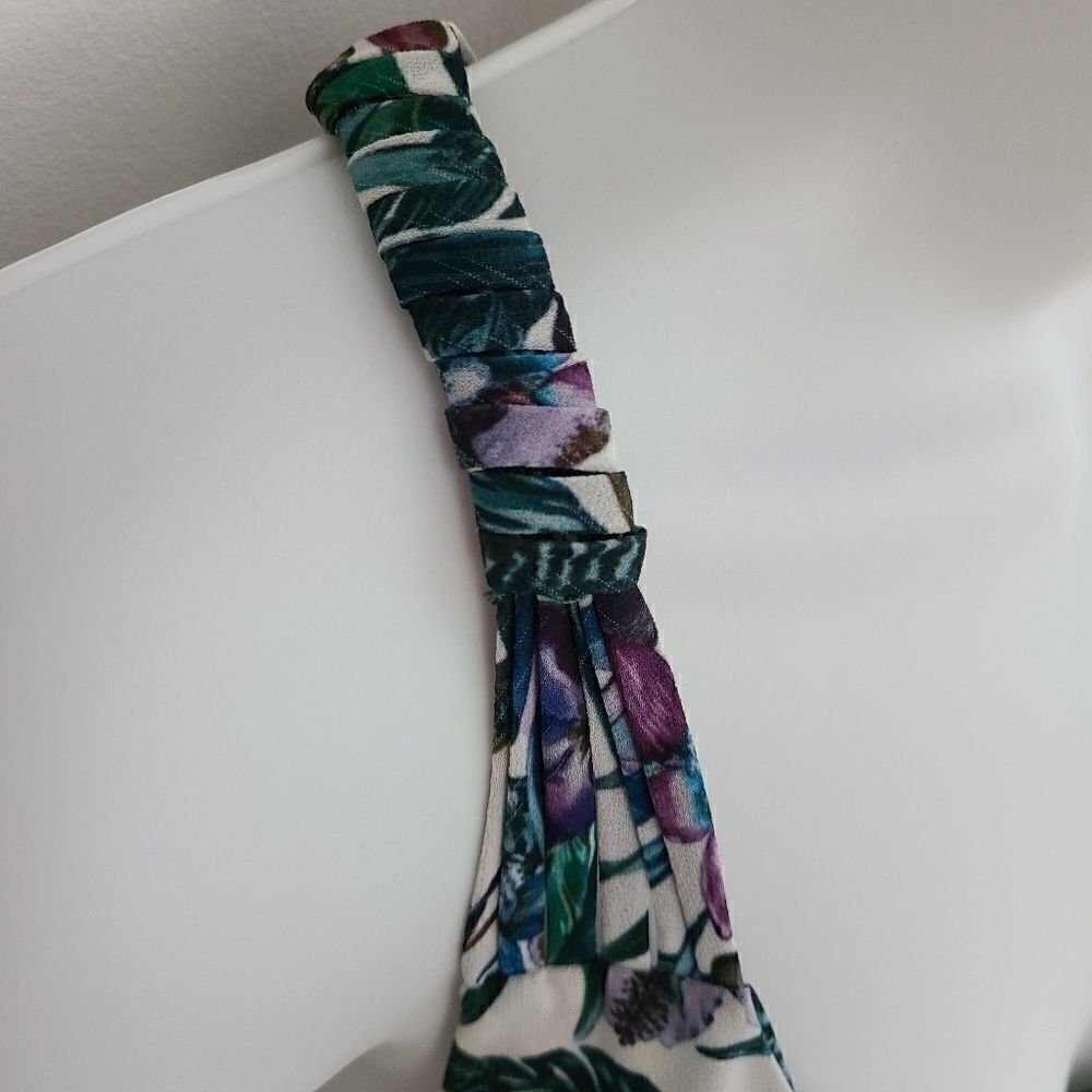 Twik Tropical Print Sleeveless Blouse Sz M - Picture 5 of 8